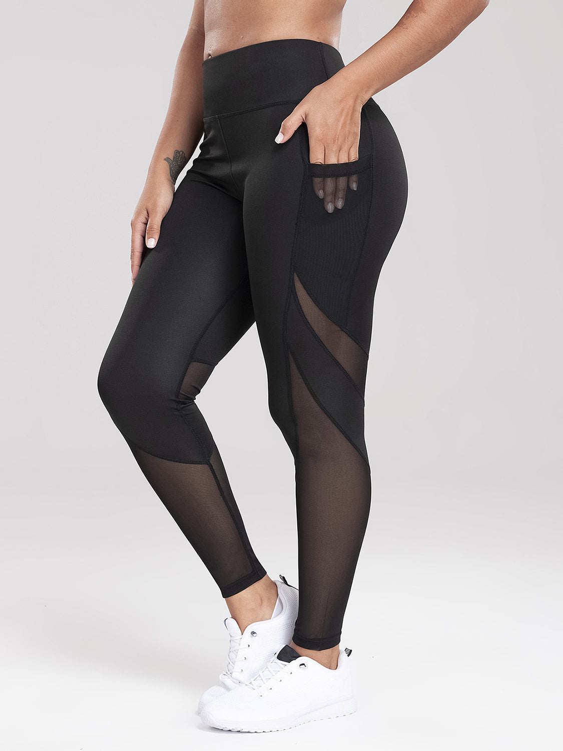 Pocketed High Waist Active Leggings - SELFTRITSS   