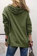 Mist Green LOVE Letter Graphic Drop Shoulder Oversize Hoodie - SELFTRITSS