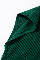 Jungle Green Plus Size Mock Neck Chest Pocket Short Sleeve Sweater - SELFTRITSS