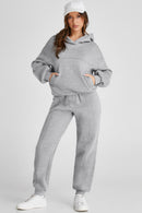 Dropped Shoulder Long Sleeve Hoodie and Pants Active Set - SELFTRITSS   