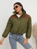 Two-Tone Zip-Up Puffer Jacket - SELFTRITSS