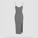 Petite Gray Sleeveless  Jumper Dress