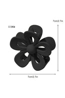 Black Sweet Hollowed Flower Shape Claw Clip - SELFTRITSS   