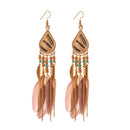 Feather earrings and pearl earrings - SELFTRITSS