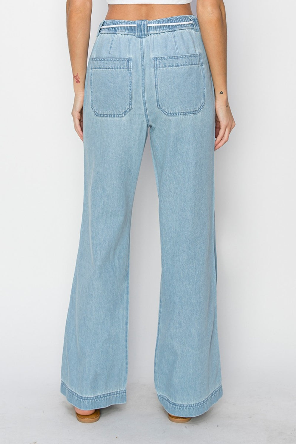 RISEN High Rise Straight Jeans - SELFTRITSS   