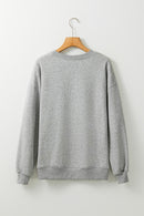 Gray Solid Classic Crewneck Pullover Sweatshirt