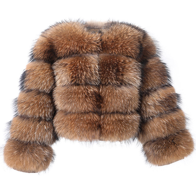 Fur Coat Raccoon Dog Fur Splicing - SELFTRITSS