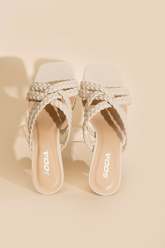 Double Cross Braided Heels - SELFTRITSS   