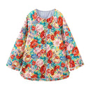 Fashion Flower Print Baggy Coat - SELFTRITSS   