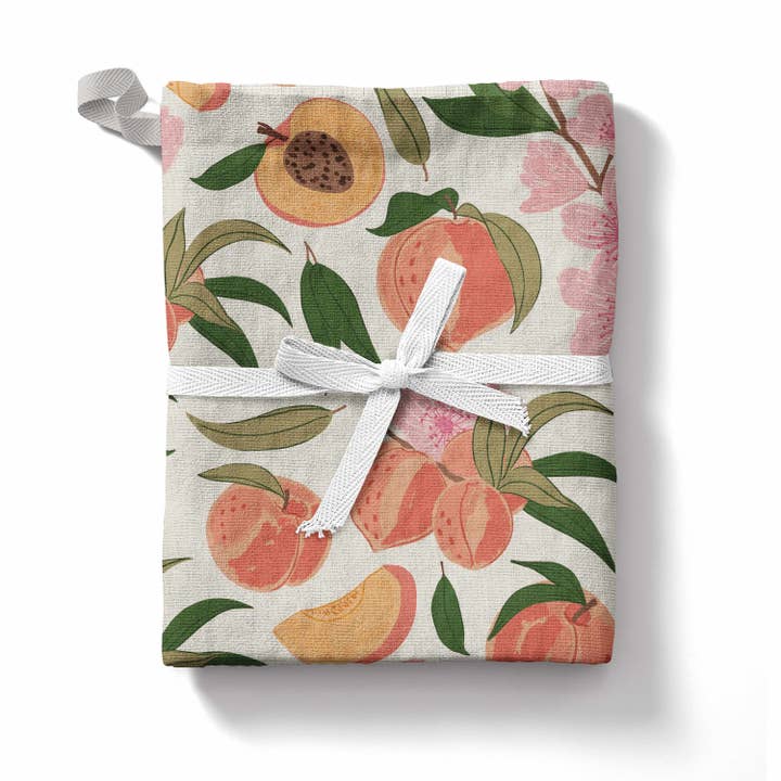 Peach Blossom Tea Towel 3 Piece