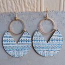 Ms.Pac-Man Shape Wooden Dangle Earrings - SELFTRITSS   