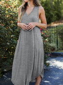 Full Size V-Neck Midi Tank Dress - SELFTRITSS   