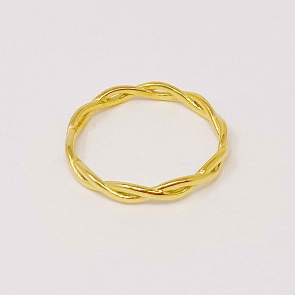 Dainty Twisted Rope Ring - SELFTRITSS   