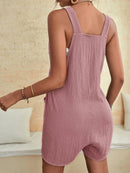 Full Size Scoop Neck Romper with Pockets - SELFTRITSS   