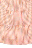 Gingham checked tiered dress