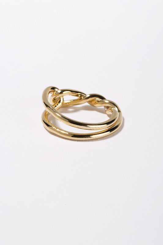 Twisted ring - gold - SELFTRITSS   