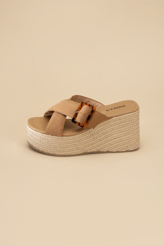 Manta Espadrille Platform Slides - SELFTRITSS   