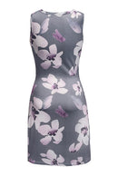 Floral Print Hollow Out Wrap Tie Mini Dress - SELFTRITSS