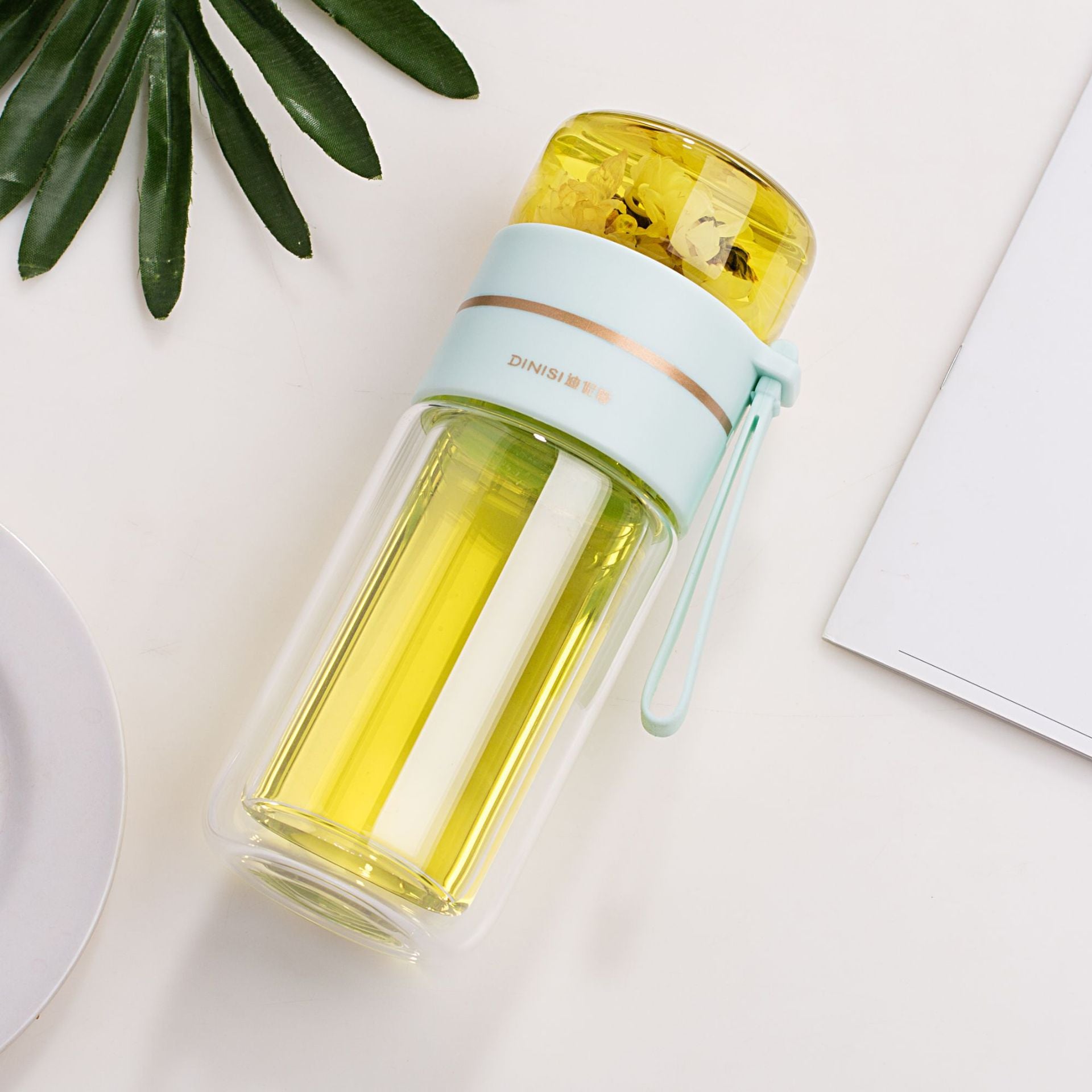 Glass Water Bottle With Tea Infuser - SELFTRITSS