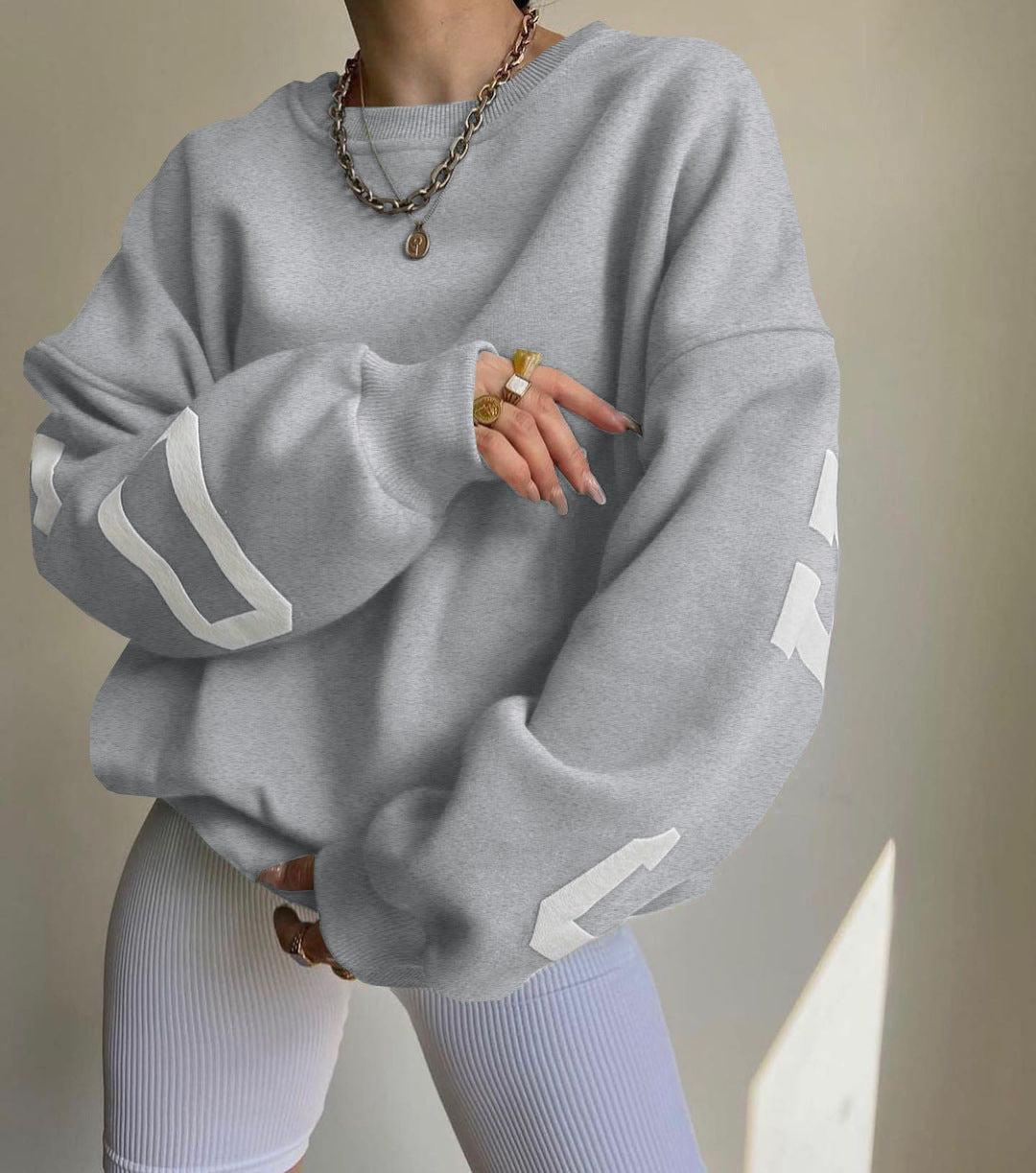 Women's Oversized Crew Neck Sweater - SELFTRITSS   