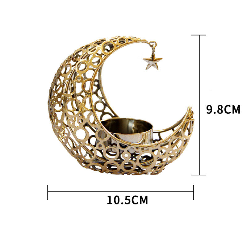 Set of 2 Light Crescent Moon Candle Holder - SELFTRITSS