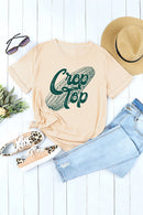 Corn Letter Graphic Cuffed Tee - SELFTRITSS