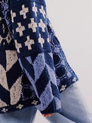 Women's Geometric Print Oversized Cardigan