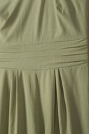Green Asymmetric Thin Straps One-shoulder Wide Leg Jumpsuit - SELFTRITSS