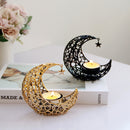 Set of 2 Light Crescent Moon Candle Holder - SELFTRITSS