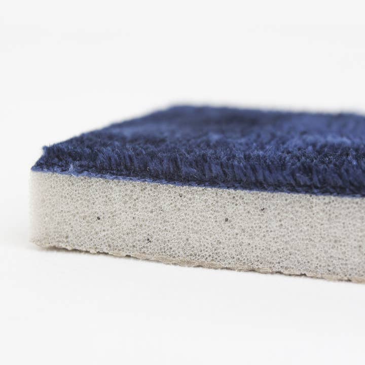 Activated Charcoal Bath Mat in Navy Blue, Large 21 X 34 in