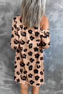 Leopard Printed Open Front Cardigan - SELFTRITSS   