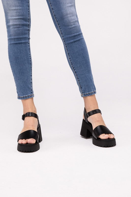 BOOMER Platform Heel Sandals - SELFTRITSS   