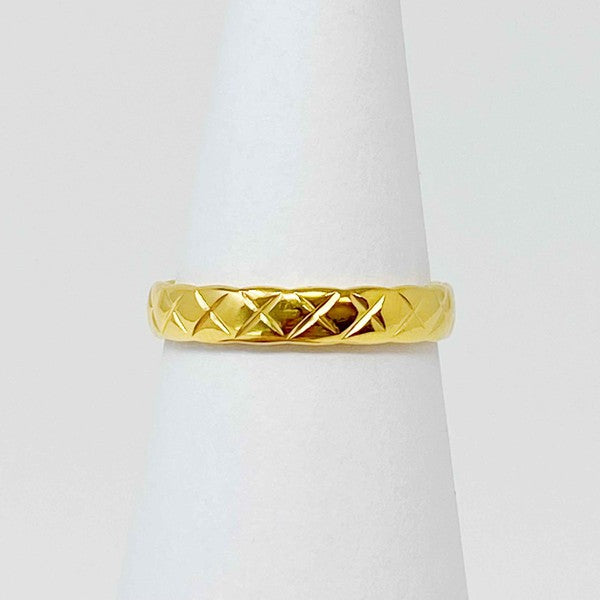 Gold Quilted Ring - SELFTRITSS   