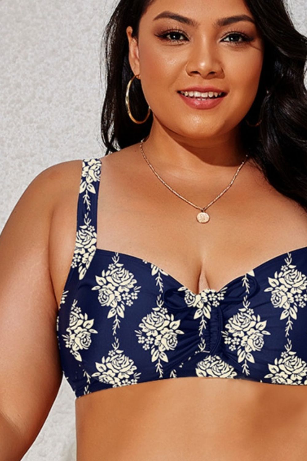 Plus Size Printed Wide Strap Two-Piece Swim Set - SELFTRITSS   