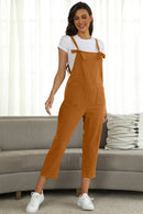 Full Size Square Neck Wide Strap Jumpsuit - SELFTRITSS   