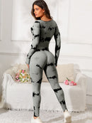 Scoop Neck Long Sleeve Active Jumpsuit - SELFTRITSS   