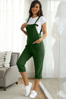 Full Size Square Neck Wide Strap Jumpsuit - SELFTRITSS   