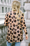 Leopard Printed Open Front Cardigan - SELFTRITSS   