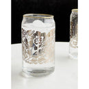 Silver Floral 16 oz Soda Can Glass Set of 2 - SELFTRITSS