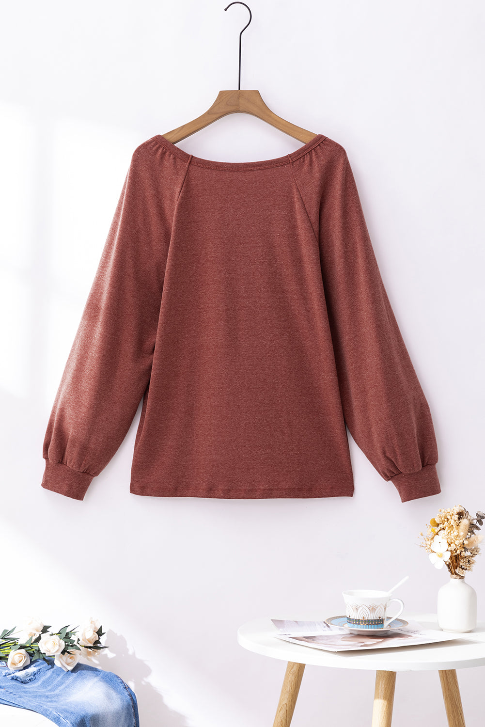 Gold Flame Square Neck Plus Size Knit Top - SELFTRITSS