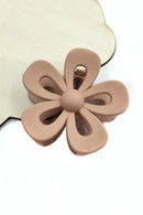 Camel Sweet Hollowed Flower Shape Claw Clip - SELFTRITSS