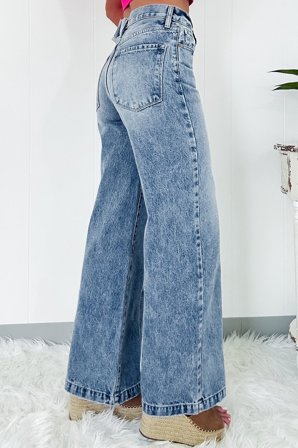 High Waist Wide Leg Jeans - SELFTRITSS   