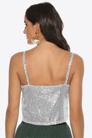 Sequin Cropped Cami - SELFTRITSS