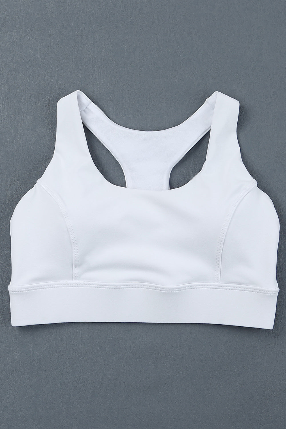 White Athletic Push Up Sports Bra - SELFTRITSS   