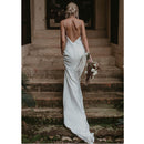White Evening Gown With Train Brigade Shot Long Dress - SELFTRITSS