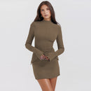 Long Sleeve Bodycon Mini Dress - SELFTRITSS   