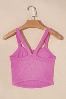 Bonbon Athletic Ribbed Cropped Cami Top - SELFTRITSS   