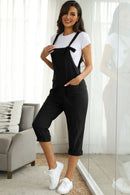 Full Size Square Neck Wide Strap Jumpsuit - SELFTRITSS   