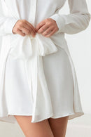 Gilli Tie Waist Long Sleeve Mini Dress - SELFTRITSS