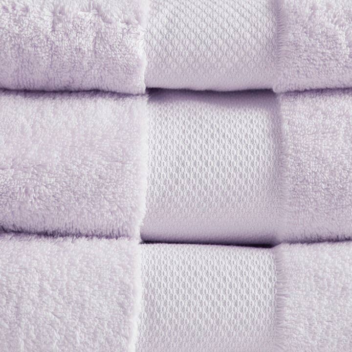 Turkish Cotton 6-Piece Bathroom Towel Set, Lavender